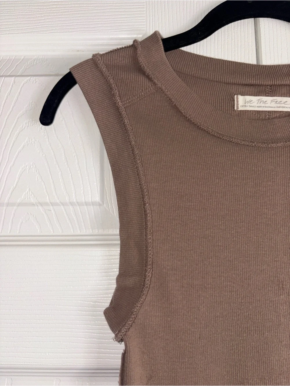 We The Free Ribbed Tank Top in Brown - Picture 5 of 12